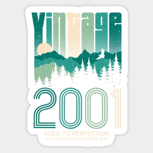 Vintage 2001 20th Birthday Twenty Years Gift Sticker
